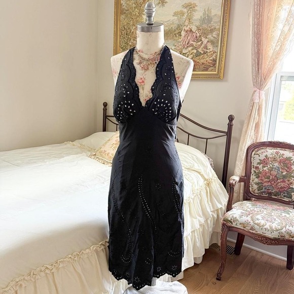 White House Black Market Dresses & Skirts - Black Halter Dress  Y2K White House Black Market size 4